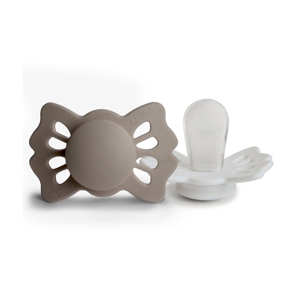 Σετ 2 Ανατομικές Πιπίλες Σιλικόνης FRIGG Lucky Portobello/Cream 0-6 Μηνών