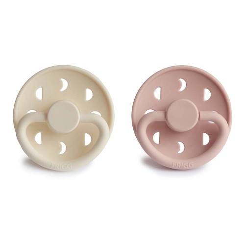 Σετ 2 Πιπίλες Σιλικόνης FRIGG Moon Phase Blush/Cream 0-6 Μηνών