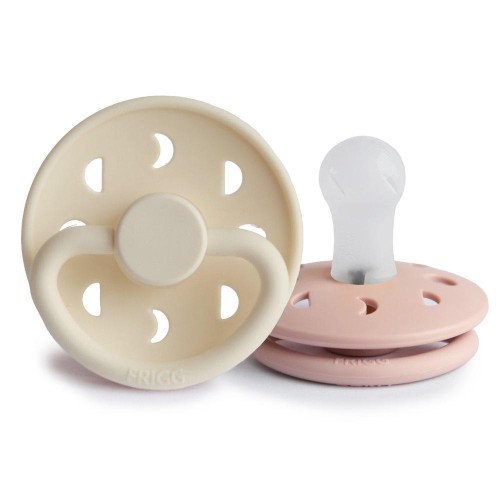 Σετ 2 Πιπίλες Σιλικόνης FRIGG Moon Phase Blush/Cream 0-6 Μηνών