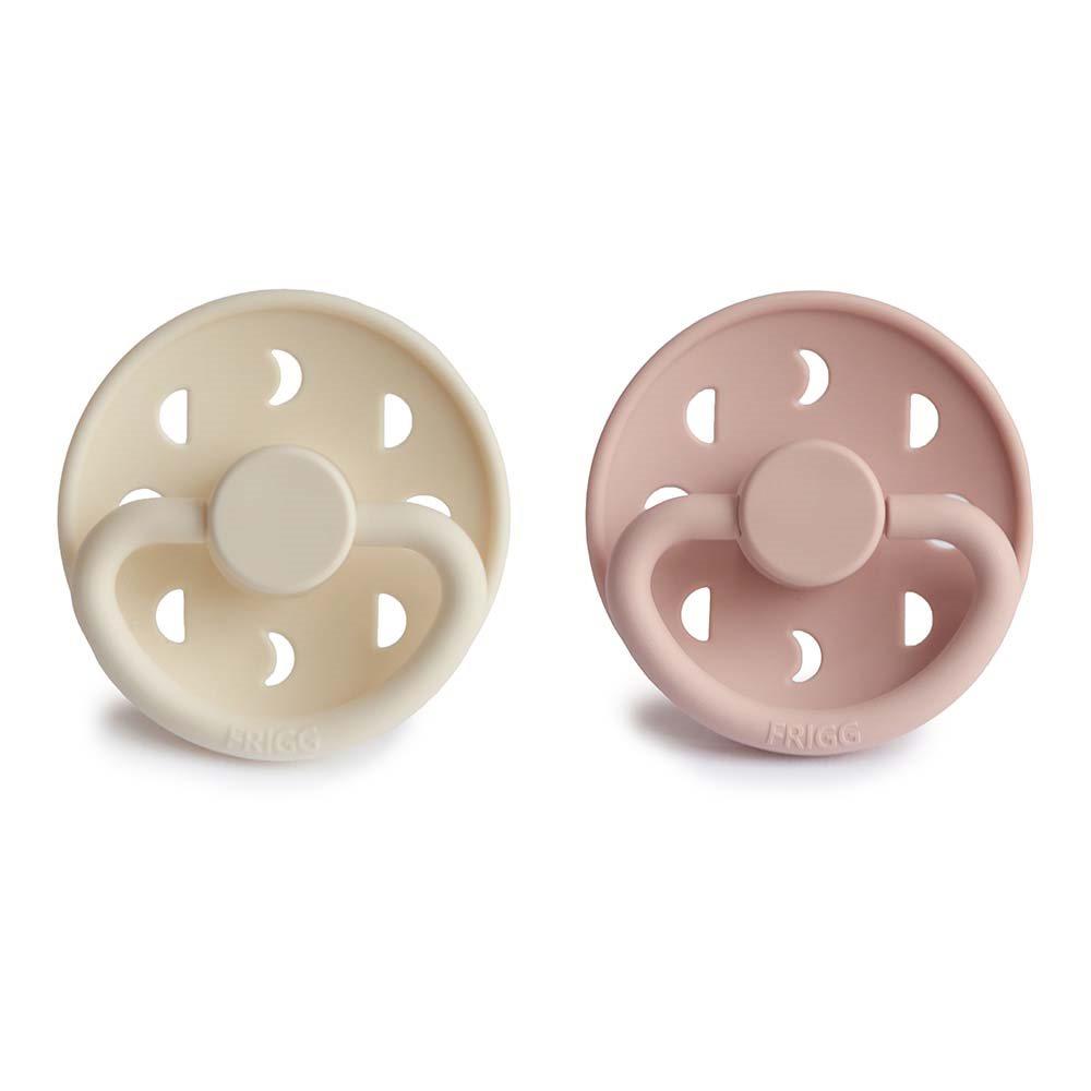 Σετ 2 Πιπίλες Σιλικόνης FRIGG Moon Phase Blush/Cream 6-18 Μηνών