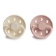 Σετ 2 Πιπίλες Σιλικόνης FRIGG Moon Phase Blush/Cream 6-18 Μηνών