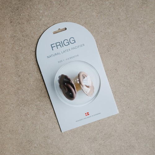Σετ 2 Πιπίλες Σιλικόνης Νυκτός FRIGG Moon Phase Cream/Twilight Mauve 0-6 Μηνών