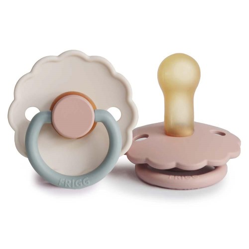 Σετ 2 Πιπίλες Latex FRIGG Daisy Blush/Cotton Candy 6-18 Μηνών