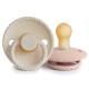Σετ 2 Πιπίλες Latex FRIGG Rope Blush/Cream 0-6 Μηνών