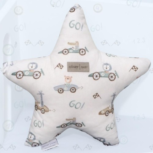 Μαξιλάρι Διακοσμητικό Αστέρι 37x37cm Design 421 Oliver Baby