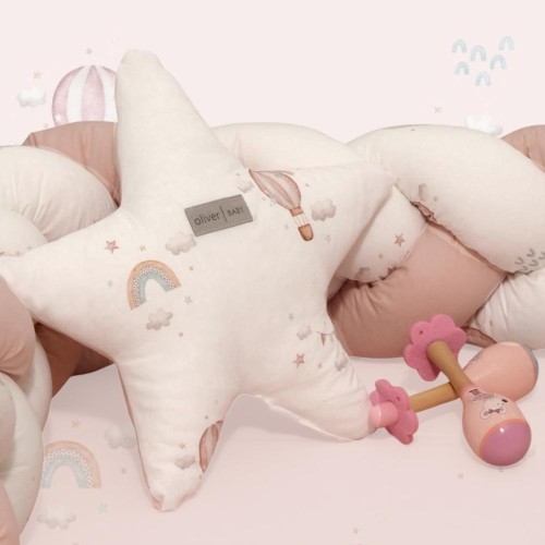 Μαξιλάρι Διακοσμητικό Αστέρι 37x37cm Design 422 Oliver Baby