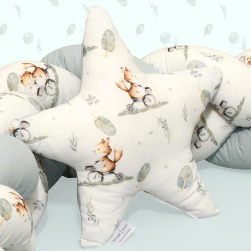 Μαξιλάρι Διακοσμητικό Αστέρι 37x37cm Design 423 Oliver Baby