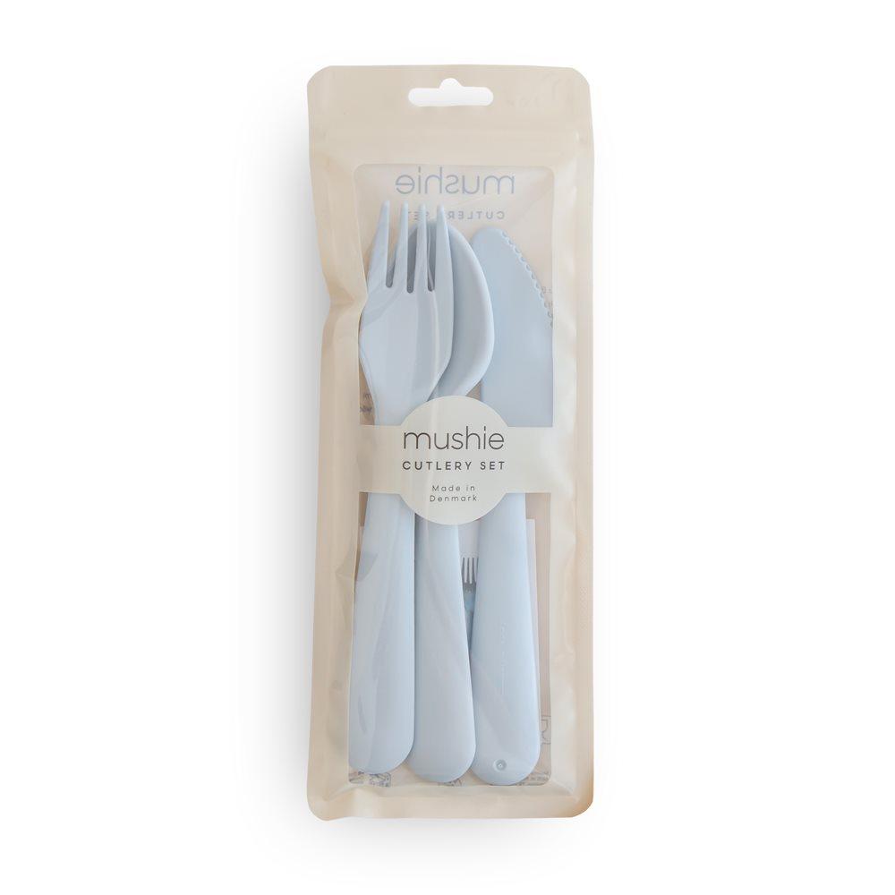 Σετ Κουτάλι Πηρούνι Μαχαίρι PP Powder Blue - Mushie