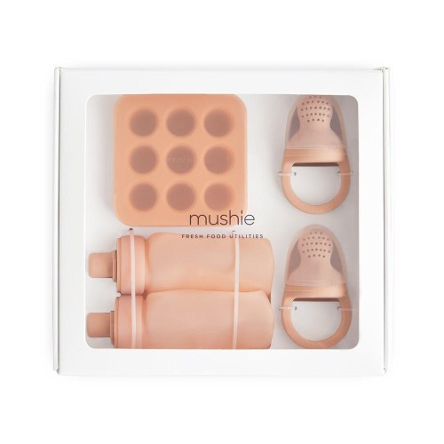 Σετ Δώρου 5 Ειδών Φαγητού Σιλικόνης Blush - Mushie