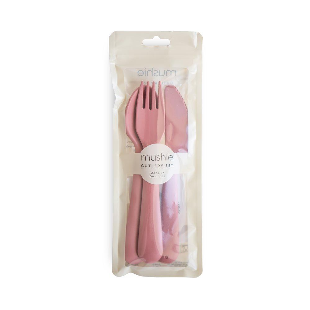 Σετ Κουτάλι Πηρούνι Μαχαίρι PP Dusty Rose Mushie