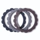 Σετ 3 Βραχιόλια Οδοντοφυΐας - Dove Gray/Steel/Stone - Mushie
