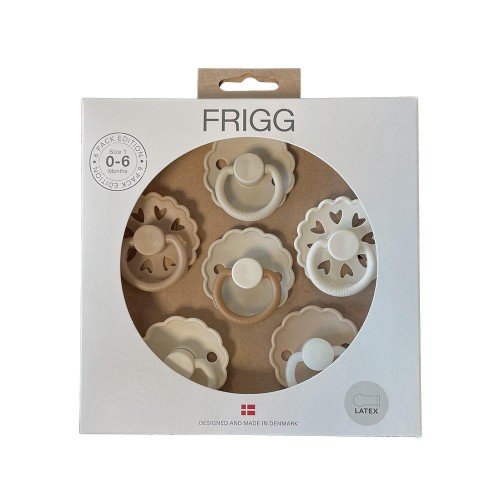 Σετ 6 Πιπίλες Latex FRIGG – Cinnamon Charm 0-6 Μηνών