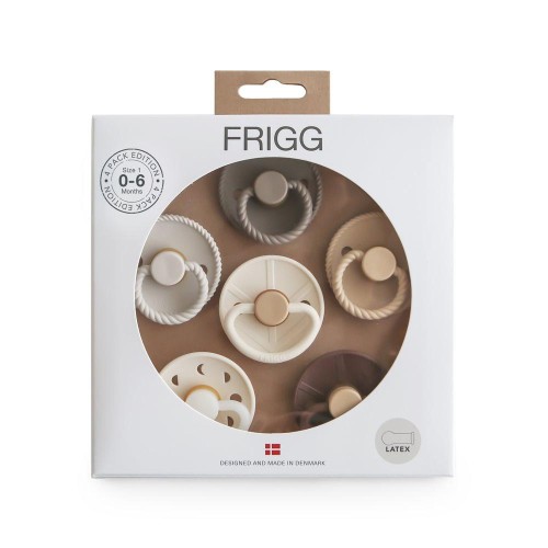 Σετ 6 Πιπίλες Latex FRIGG – Earthy Wonder 0-6 Μηνών