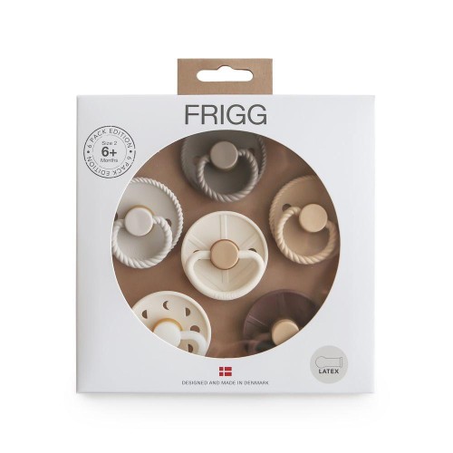 Σετ 6 Πιπίλες Latex FRIGG – Earthy Wonder 6-18 Μηνών
