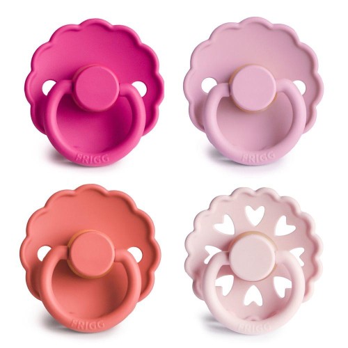 Σετ 4 Πιπίλες Latex FRIGG – Rosy Romance 0-6 Μηνών