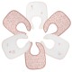 Σετ 6 Σαλιαρών 22x30cm - Pink Flower - Trois Kilos Sept