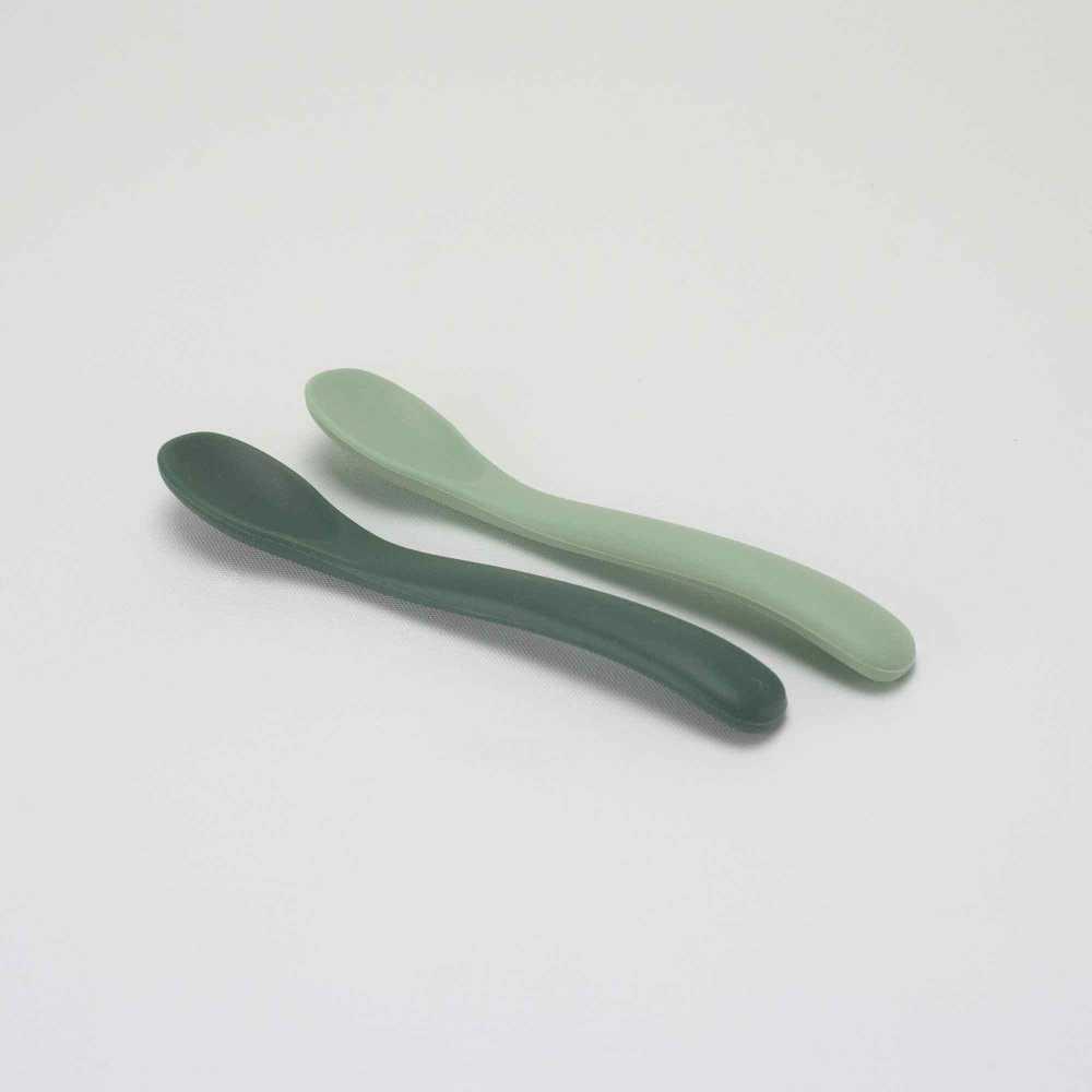 Σετ 2 Κουταλάκια Σιλικόνης - Green&Dark Green - Trois Kilos Sept