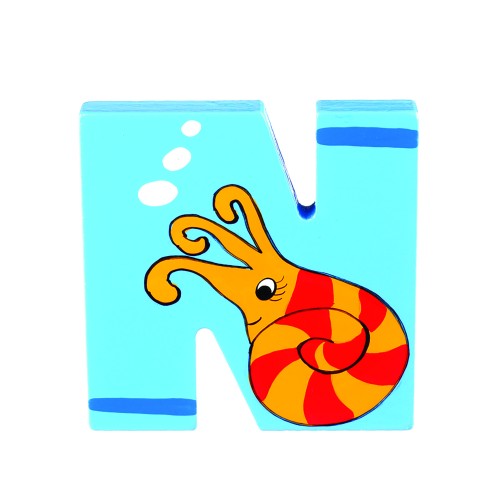 Ξύλινο Γράμμα N Alphabet Letters Orange Tree Toys