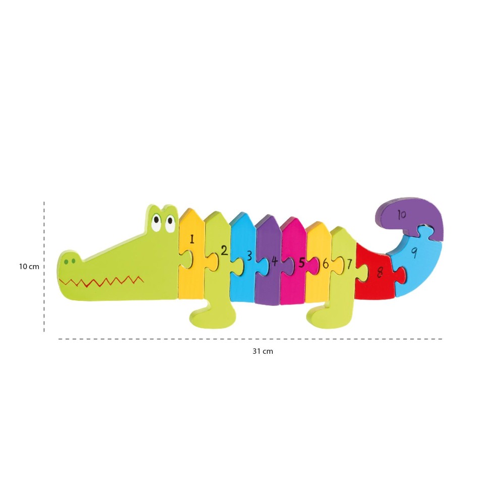 Παζλ Αριθμών Κροκόδειλος Animals Orange Tree Toys (FSC®)