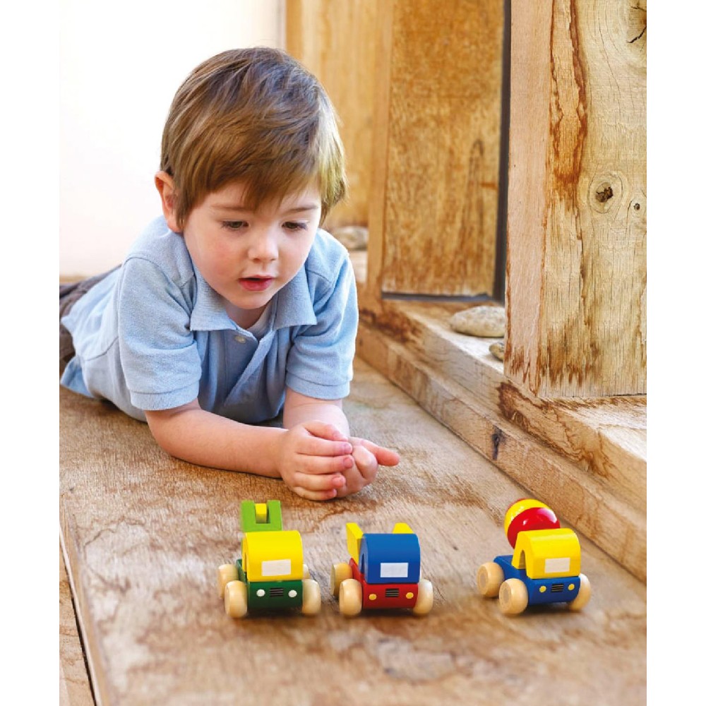 Σετ 3 Μικρά Οχήματα Construction Orange Tree Toys (FSC®)