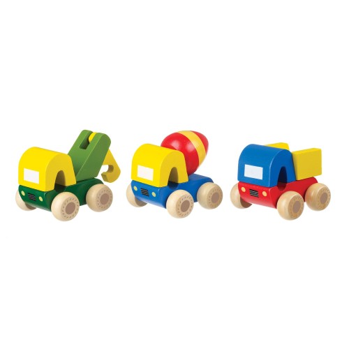 Σετ 3 Μικρά Οχήματα Construction Orange Tree Toys (FSC®)