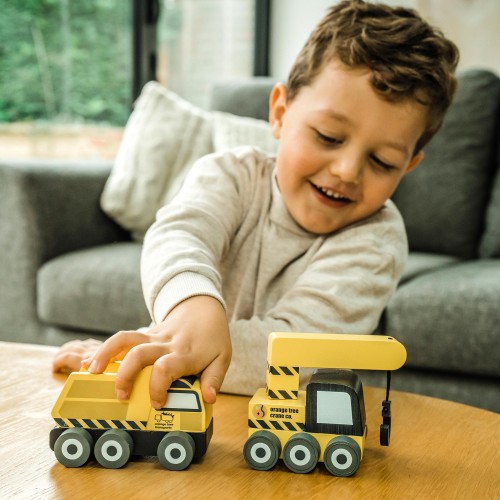 Σετ 2 Οχήματα Μαστορέματος Construction Orange Tree Toys (FSC®)