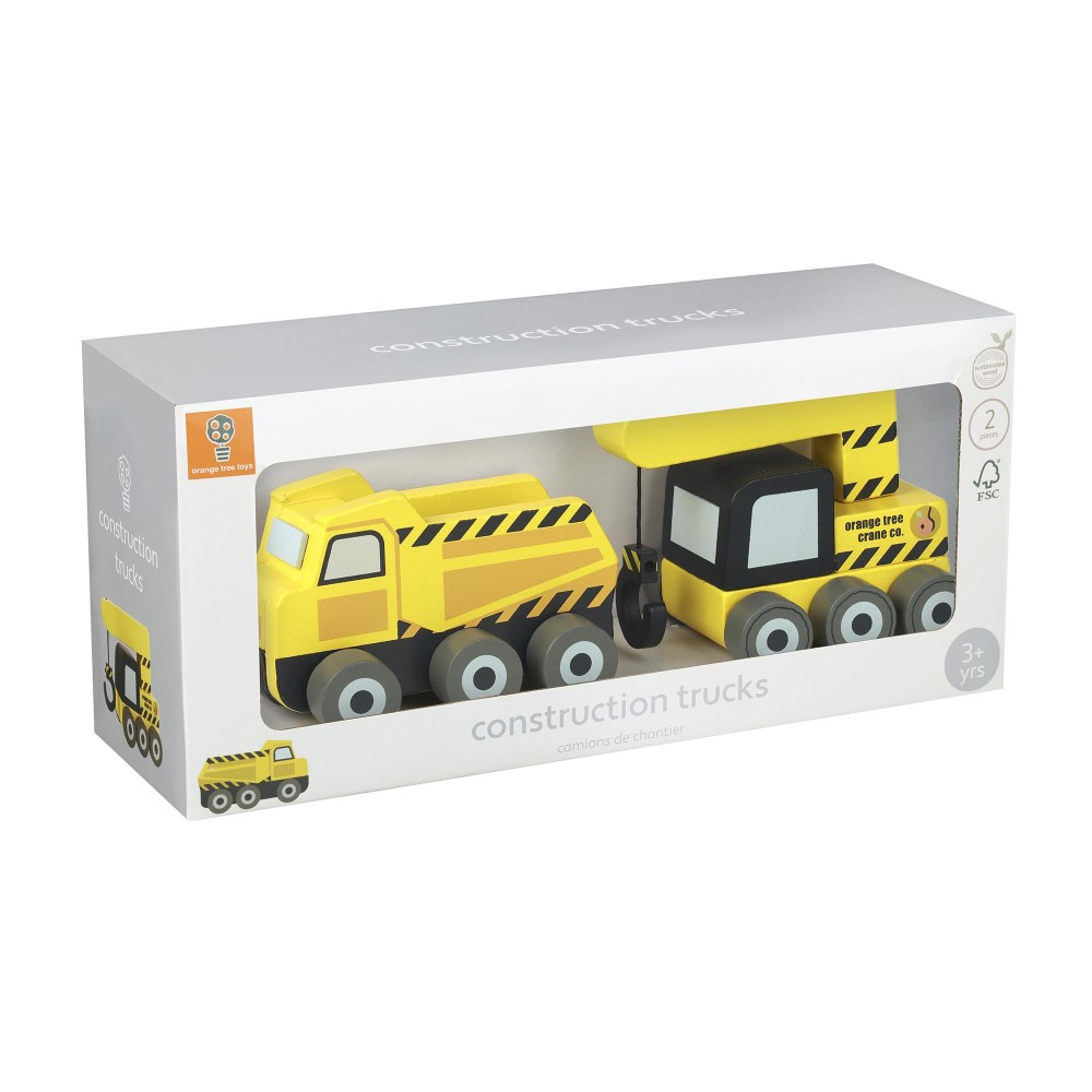 Σετ 2 Οχήματα Μαστορέματος Construction Orange Tree Toys (FSC®)