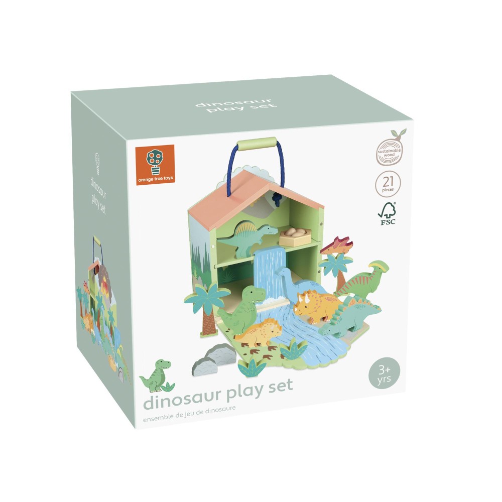 Ξύλινοι Δεινόσαυροι Play Set Orange Tree Toys (FSC®)