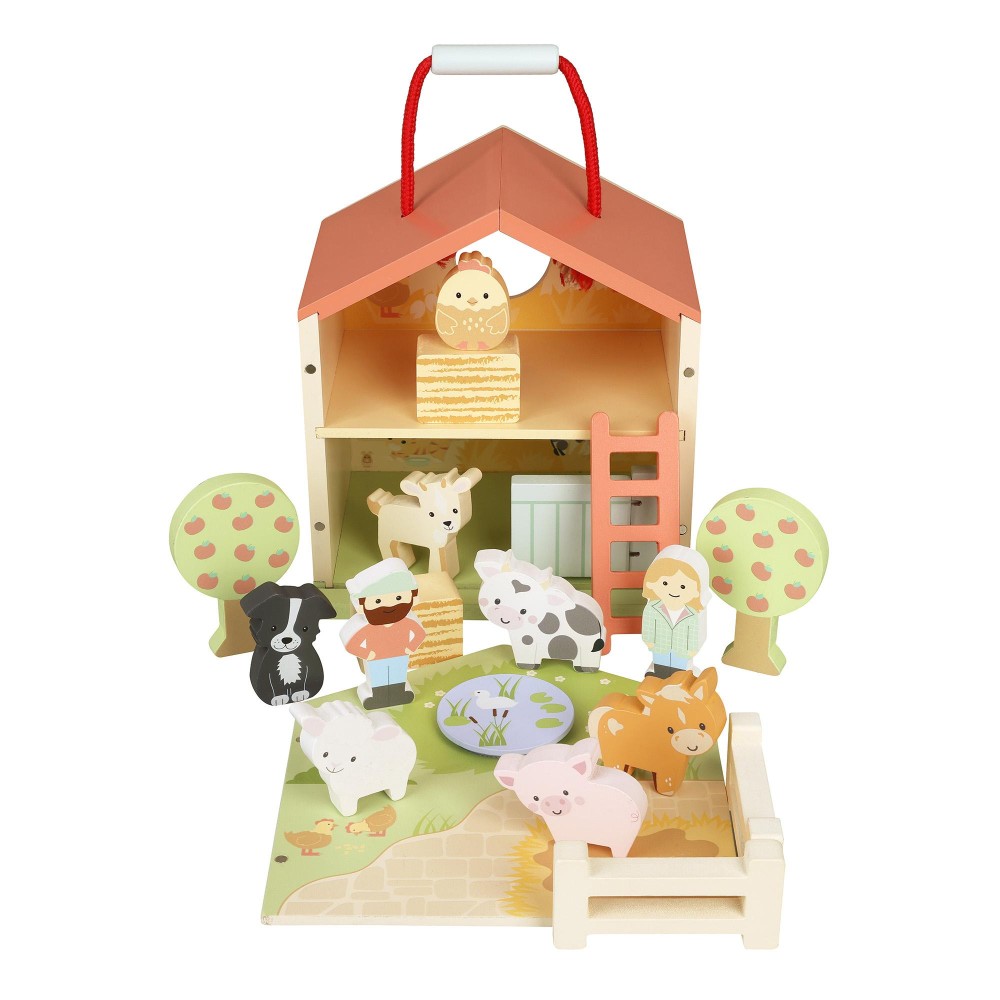 Ξύλινος Αχυρώνας Farmyard Play Set Orange Tree Toys (FSC®)