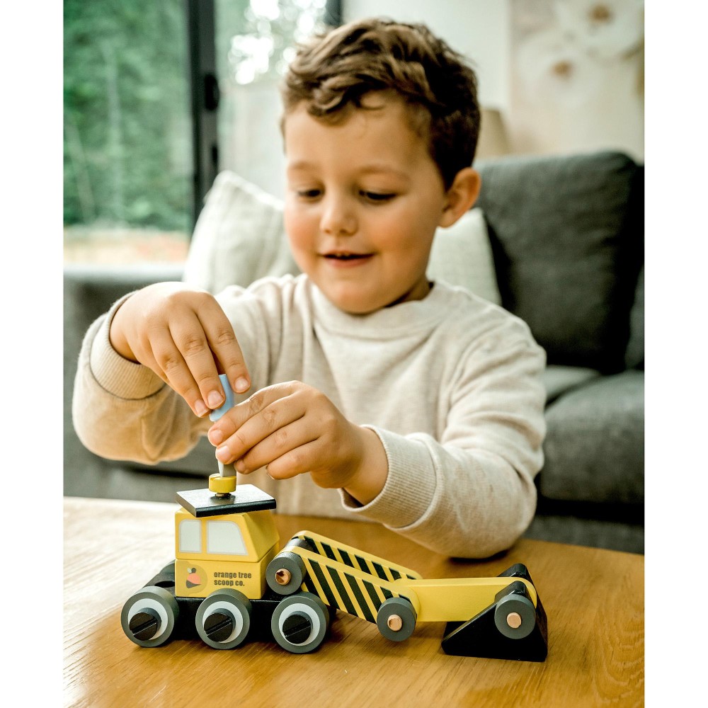 Συναρμολογούμενος Εκσκαφέας Construction Orange Tree Toys (FSC®)