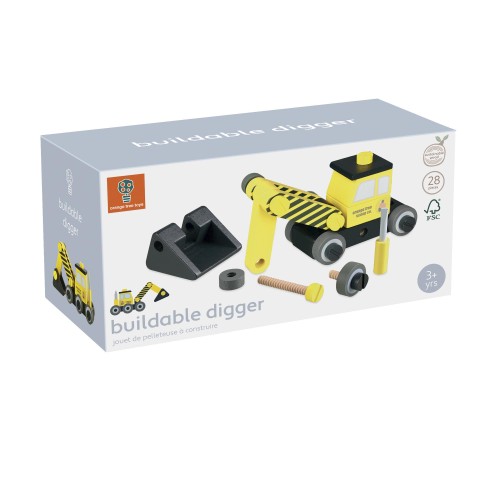 Συναρμολογούμενος Εκσκαφέας Construction Orange Tree Toys (FSC®)