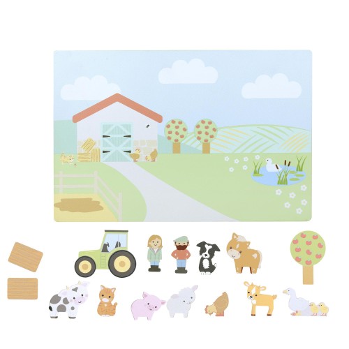 Μαγνητικός Πίνακας με Ζωάκια Farmyard Orange Tree Toys (FSC®)