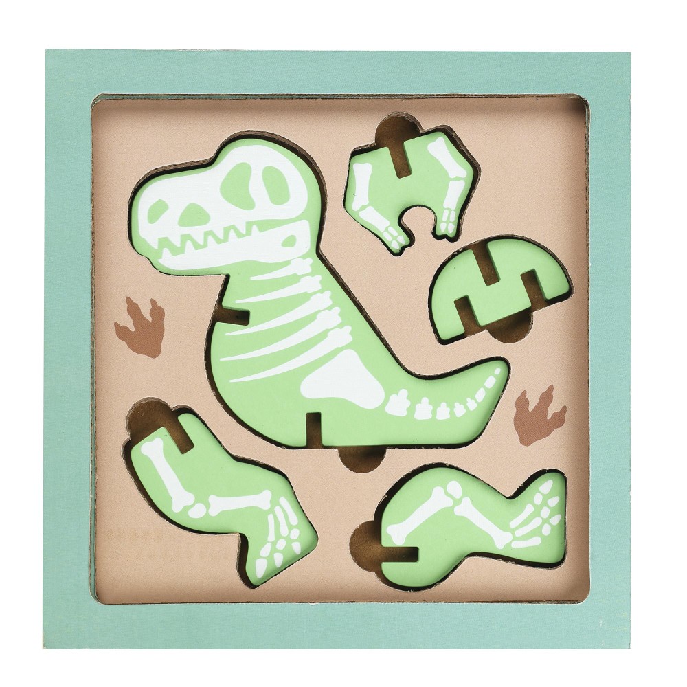 Σετ 2 Παζλ T-Rex Dinosaurs Orange Tree Toys (FSC®)