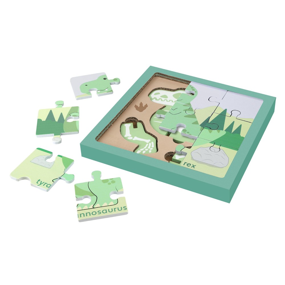 Σετ 2 Παζλ T-Rex Dinosaurs Orange Tree Toys (FSC®)