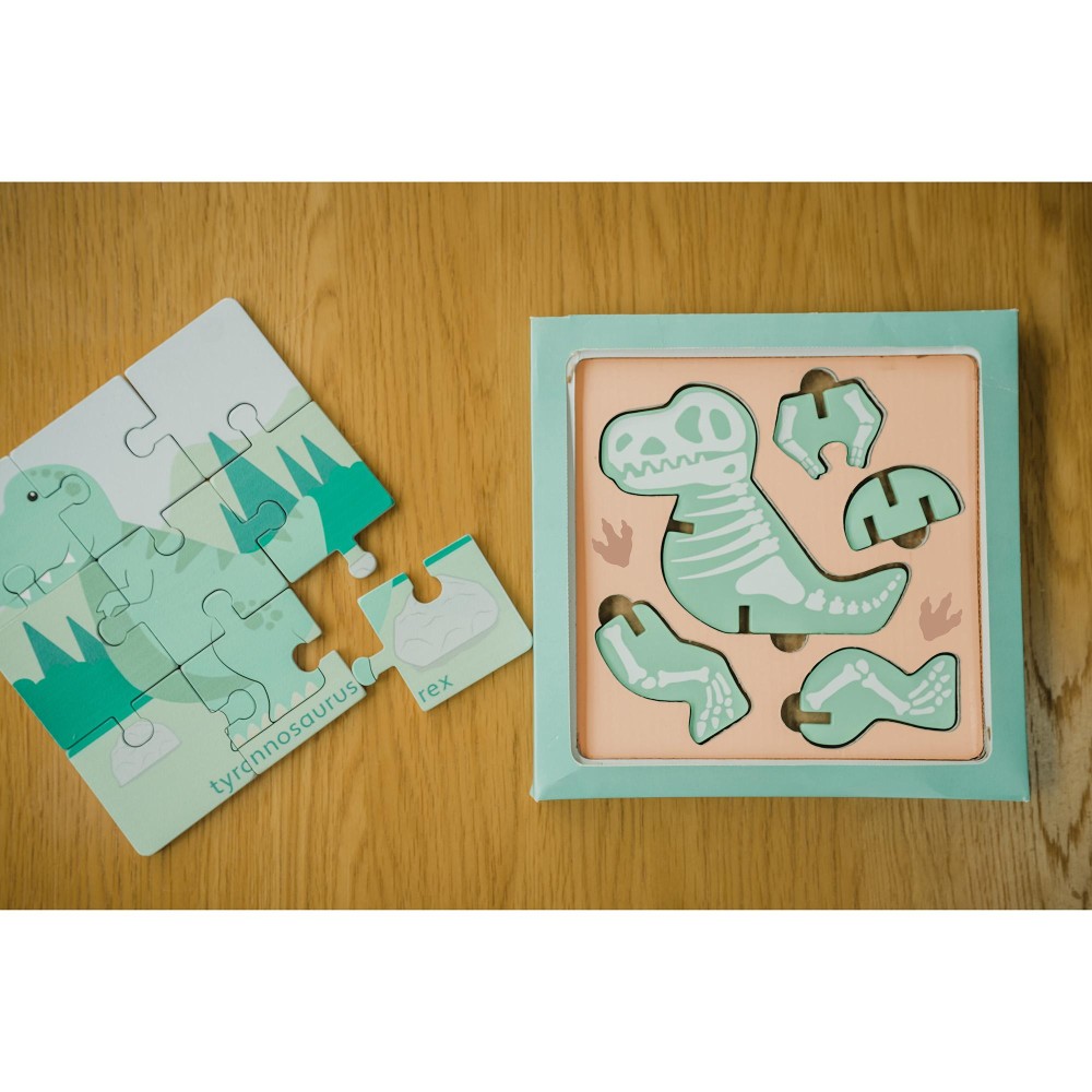Σετ 2 Παζλ T-Rex Dinosaurs Orange Tree Toys (FSC®)