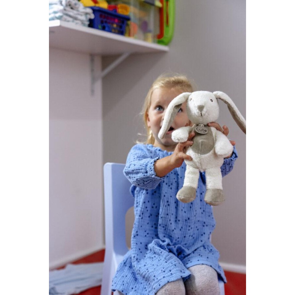 Λούτρινο Εκρού Κουνελάκι Organic Cotton Blend 18cm - CUTE