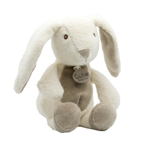 Λούτρινο Εκρού Κουνελάκι Organic Cotton Blend 18cm - CUTE