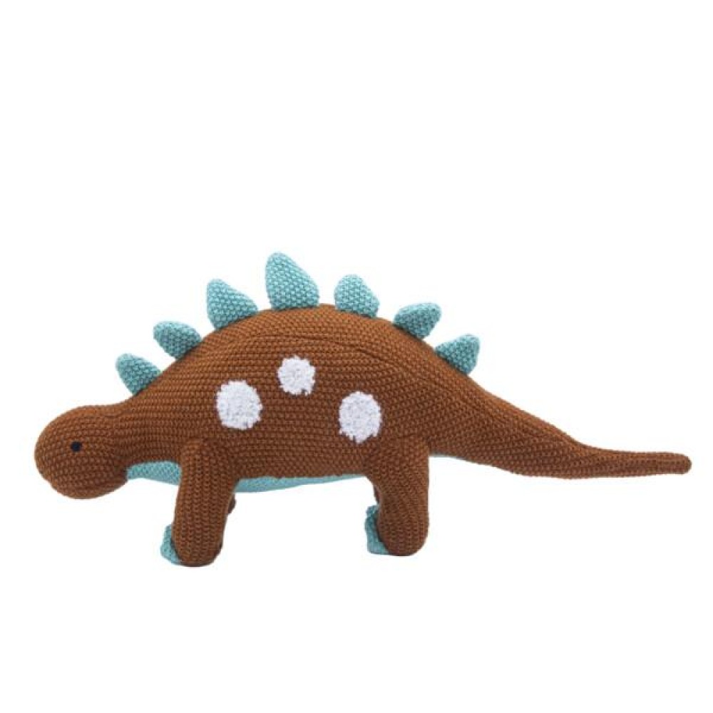 Λούτρινος Μικρός Καφέ Δεινόσαυρος Ethan 37x10cm - CUTE