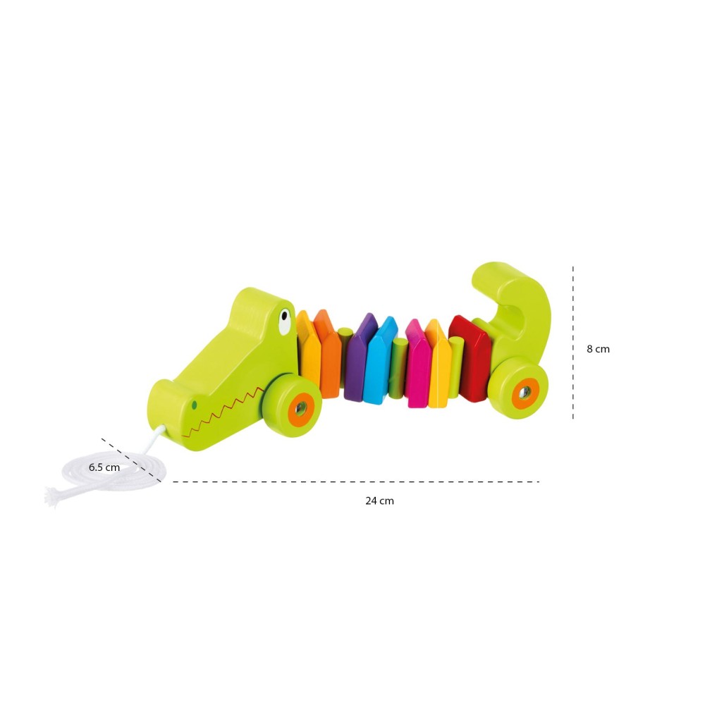 Κροκοδειλάκος Pull Along Animals Orange Tree Toys