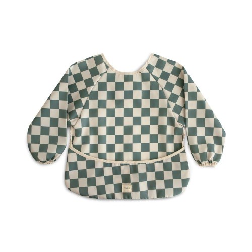 Σαλιάρα με Μανίκια Olive Check - Mushie